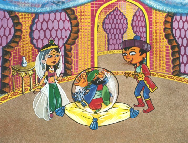 Photo du film "Aladin et la lampe merveilleuse" avec Aladin et la princesse Jasmine.